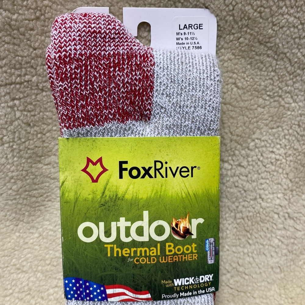 FOX RIVER Thermal Boot Socks | Heavy Weight Wool Blend | Size Large